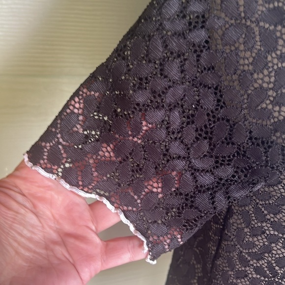 Zara Trafaluc Sheer Lace Short Sleeve Top - Picture 3 of 7